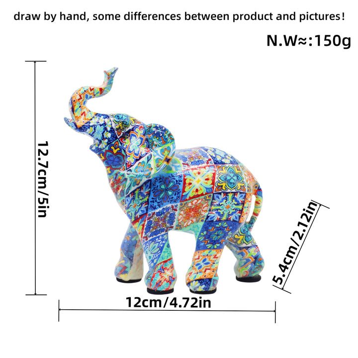 Colorful Elephants Figurine Kalsten