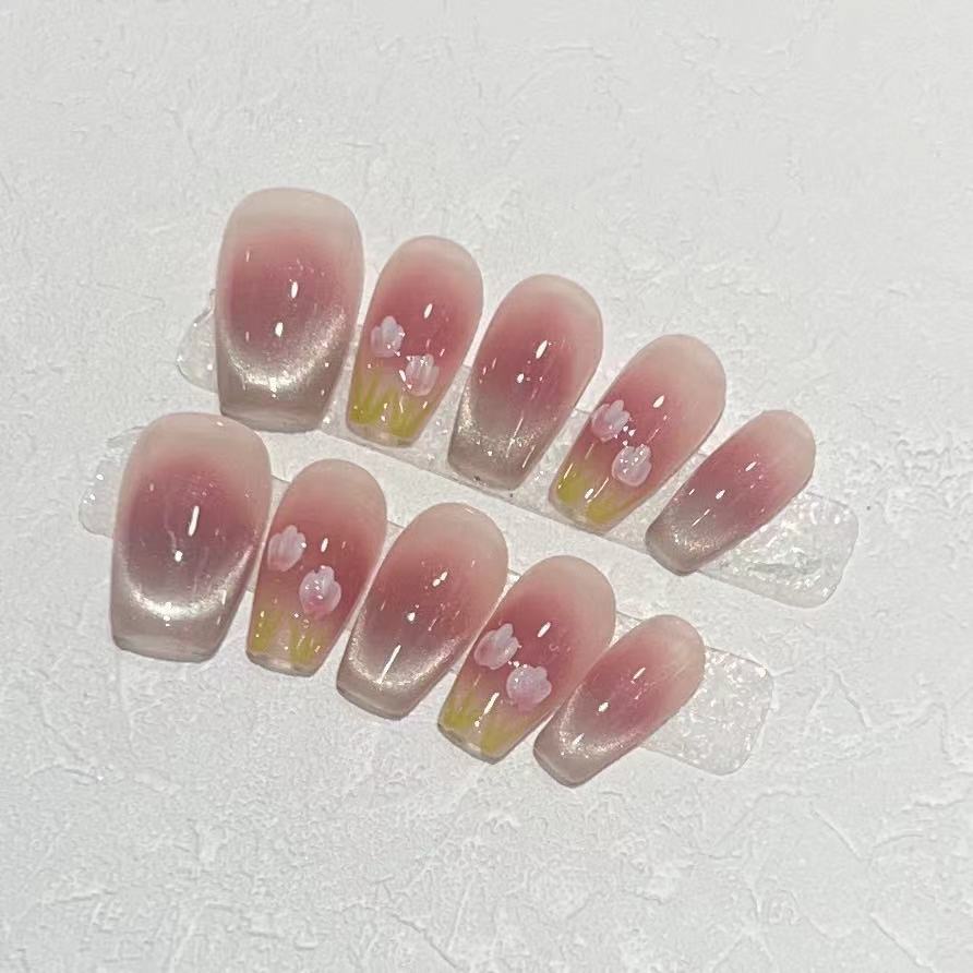 Floral Ombre Press-On Nails Kalsten