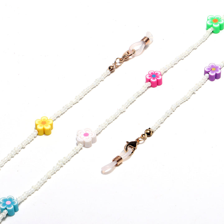 Decorative Flower Beaded Eyewear Chain Kalsten