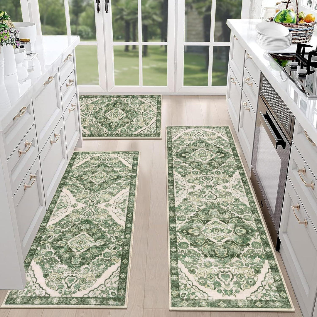 Luxurious Vintage-Inspired Kitchen Runner Mat Kalsten