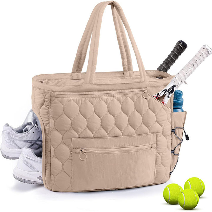 Sporty quilt bag with separate shoe compartment and pockets for accessories Kalsten