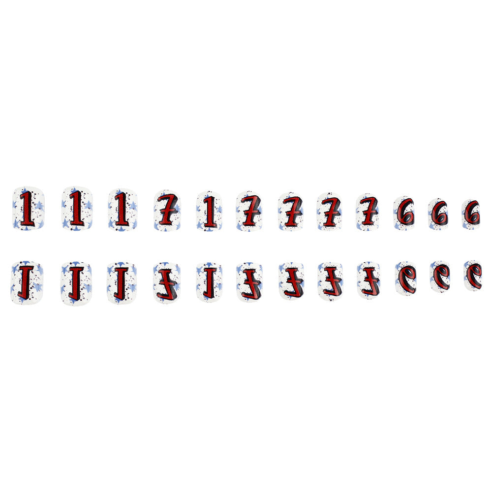 Artistic Numbered Press-On Nail Set Kalsten