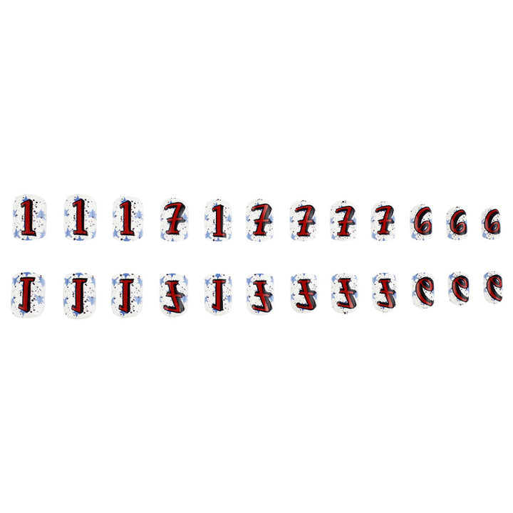 Artistic Numbered Press-On Nail Set Kalsten