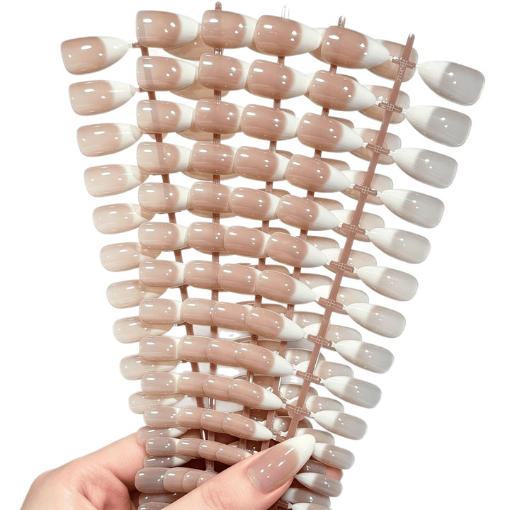 Elegant Gradient French Tip Press-On Nails Kalsten