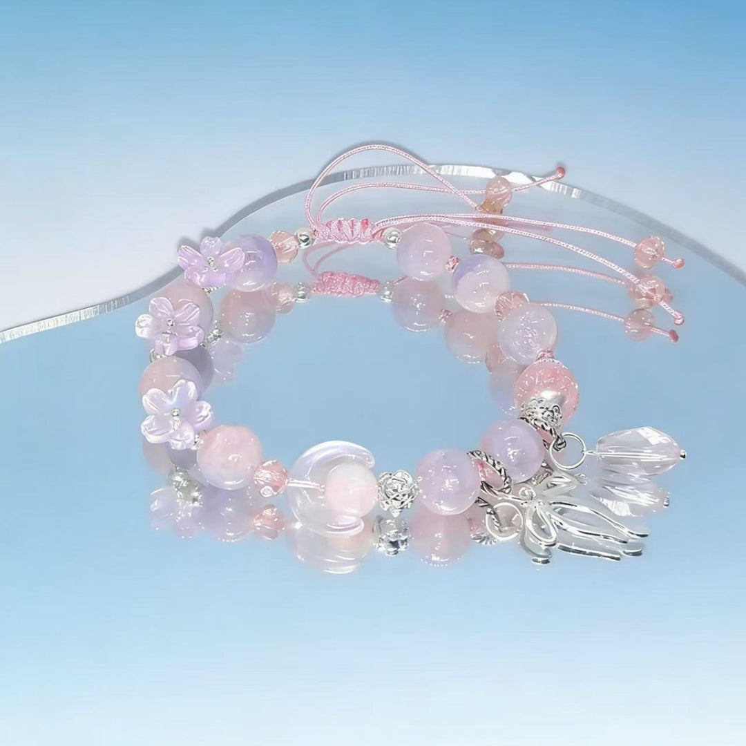 Handmade Floral Bead Charm Bracelet Kalsten