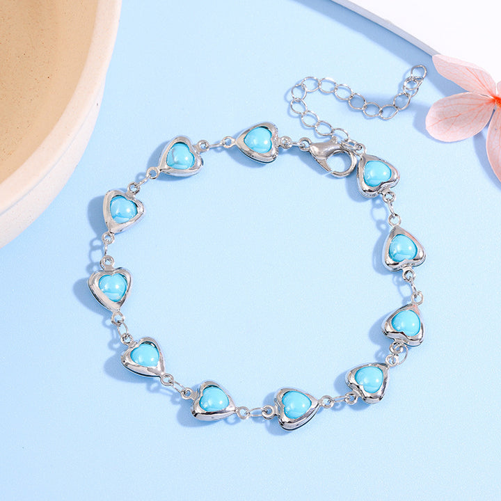 Heart-Shaped Link Anklet Kalsten