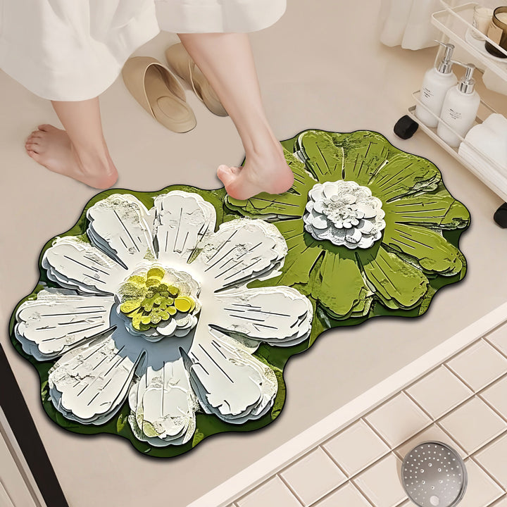 Luxurious Floral Design Bath Mat Kalsten