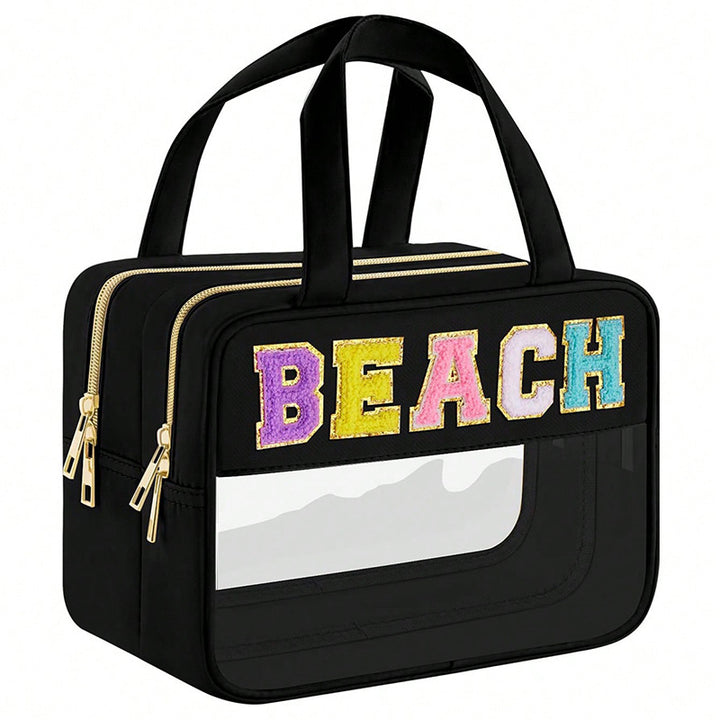 Transparent cosmetic organizer bag with double zipper Kalsten