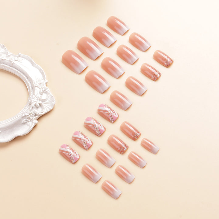 Elegant Glossy Press-On Nail Design Set Kalsten