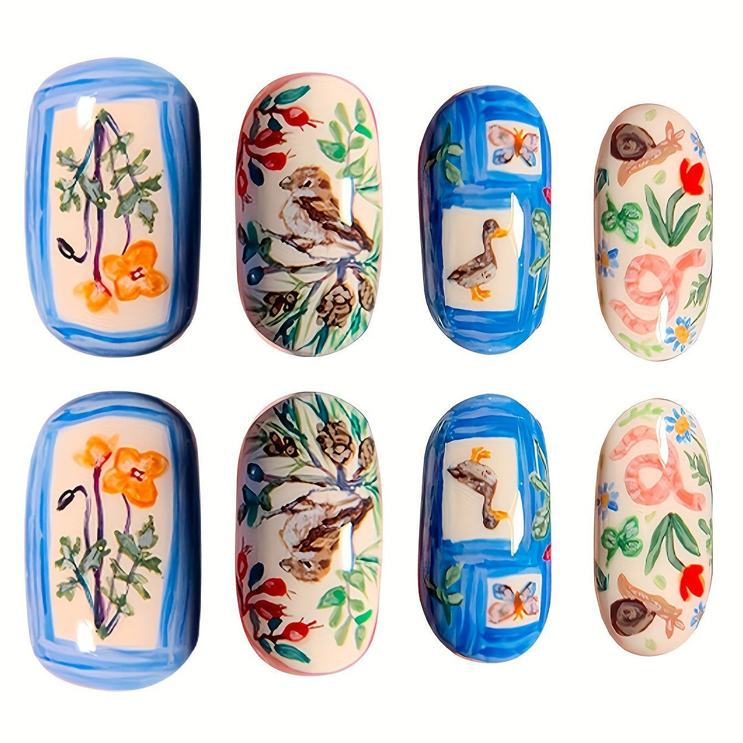 Creative Artistic Press-On Nail Set Kalsten