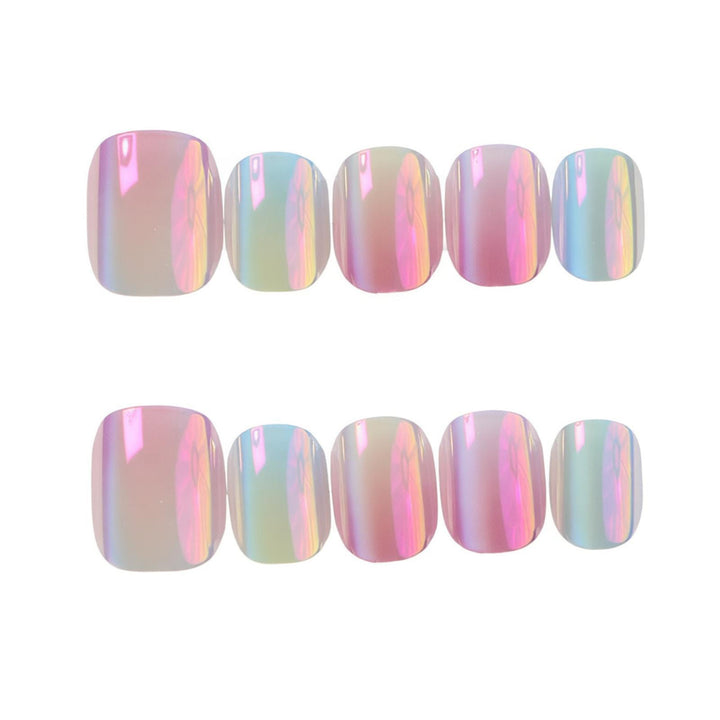 Iridescent Press-On Nail Art Set Kalsten
