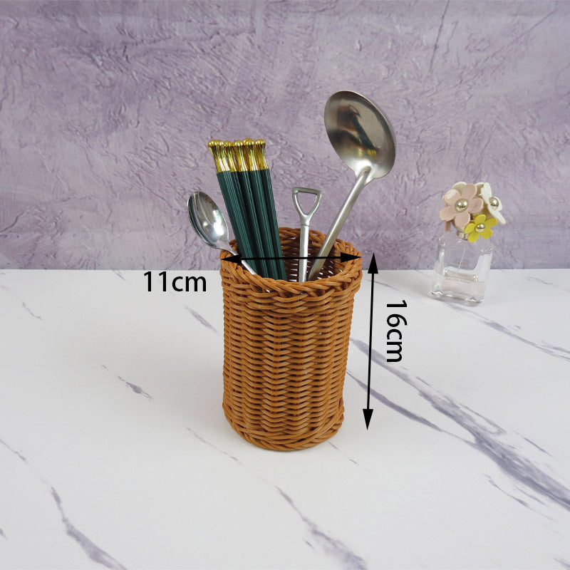 Woven Storage Basket with Handle Kalsten