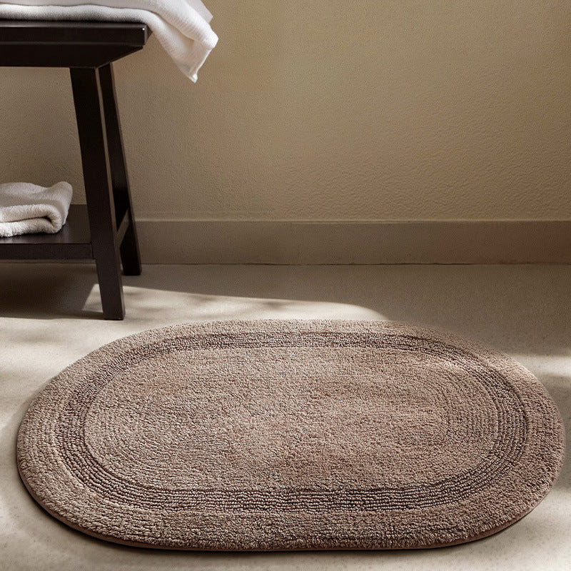 Soft Textured Round Bath Mat Kalsten