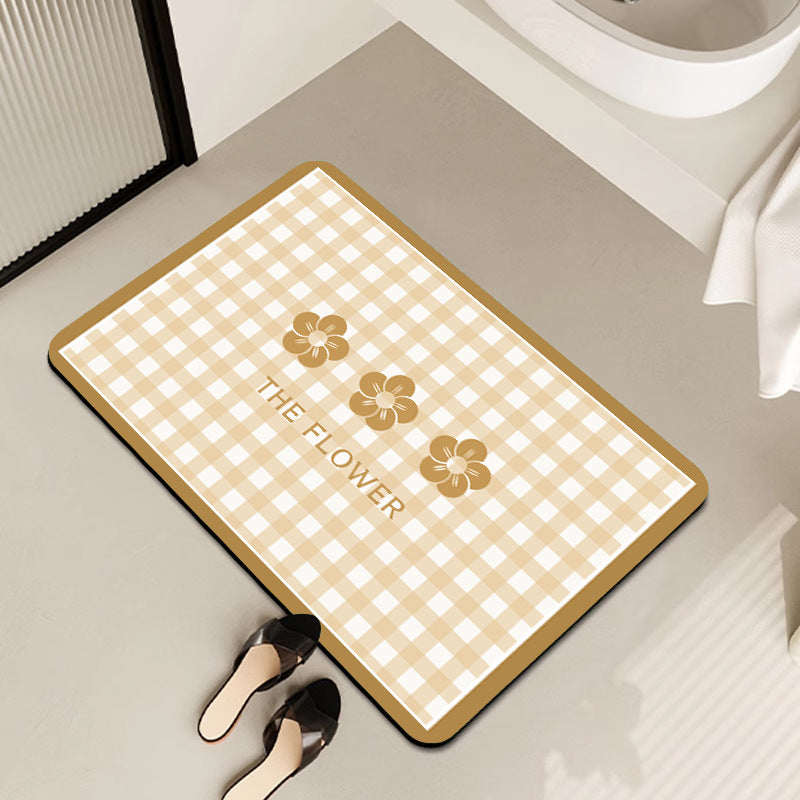 Stylish Floral Patterned Comfort Bath Mat Kalsten