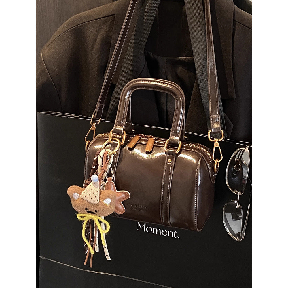 Soft Leather Handheld Satchel Kalsten
