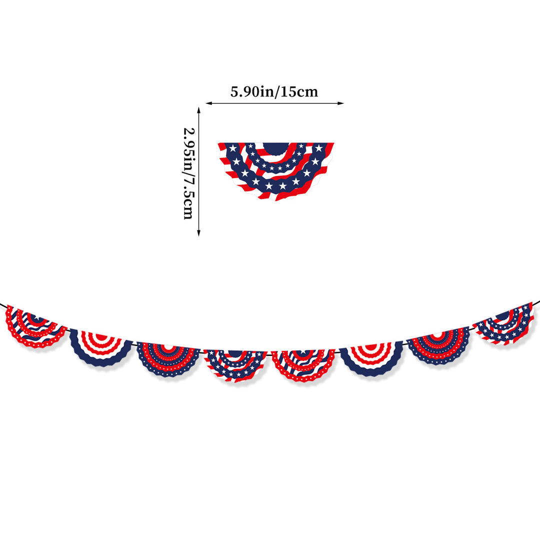 Unisex nan patriotic decorative bunting banner set with pre-strung USA letters and star garlands Kalsten