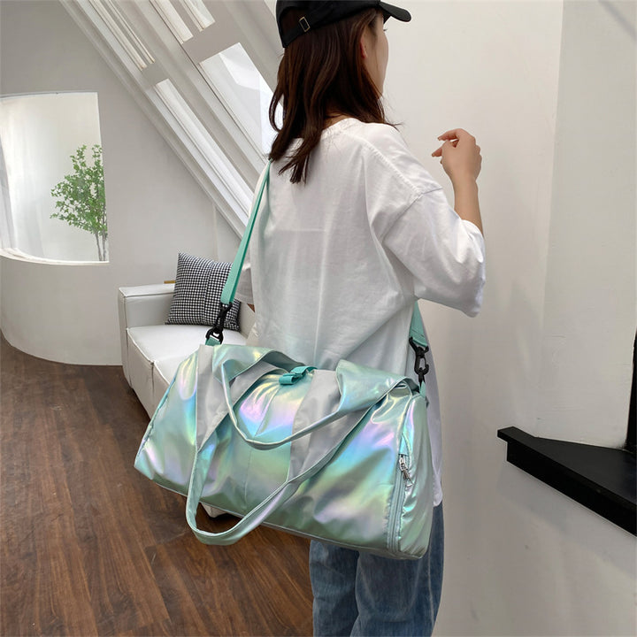 Iridescent Multi-Pocket Travel Tote Bag Kalsten