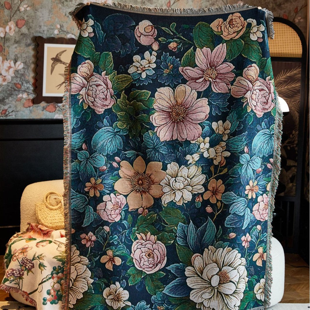 Floral-Inspired Decorative Throw Blanket