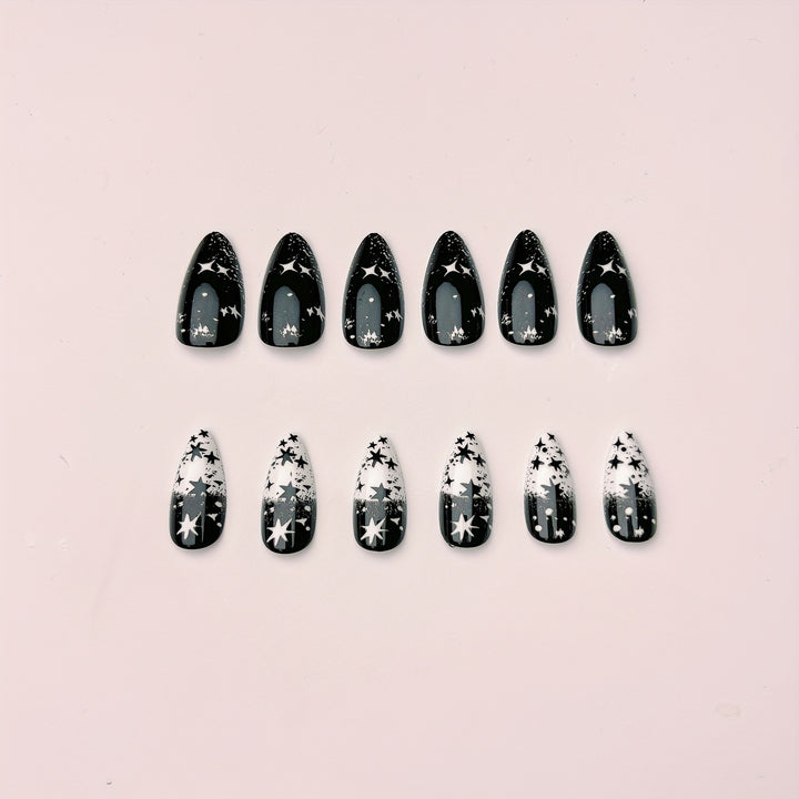Artificial nail set with star motif Kalsten