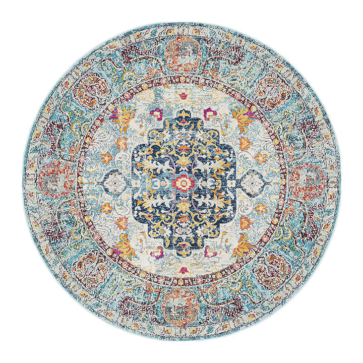 Vintage-Inspired Round Area Rug Kalsten 1791538275