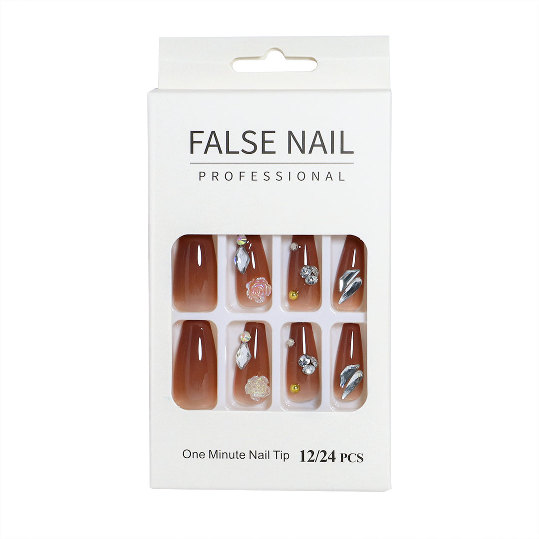 Decorative Press-On Nail Set with 3D Accents Kalsten