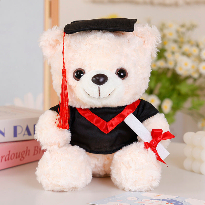 Festive Holiday Plush Bear Decorative Sitting Cuddler with Pom-Scarf & Velour Hat Kalsten