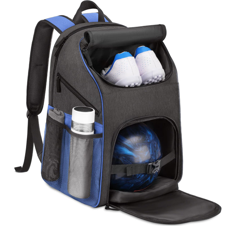 Unisex Sporty Backpack with special compartments for shoes and bowling ball Kalsten