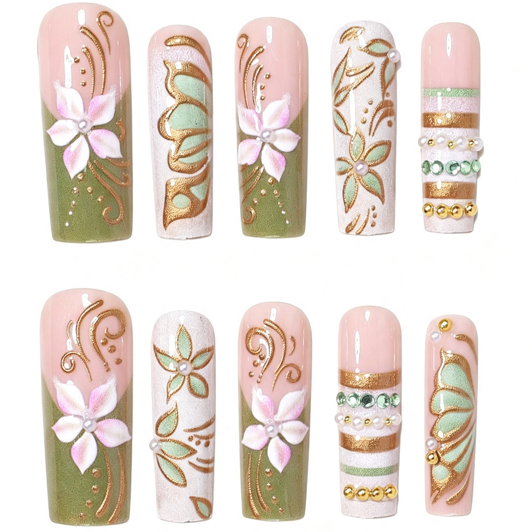 Artistic Luxury Press-On Nail Art Set Kalsten