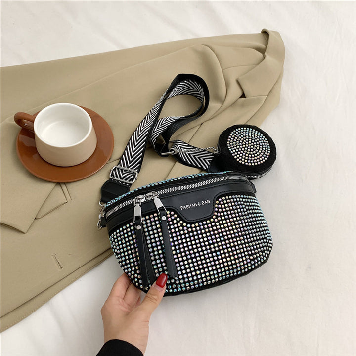Stylish Rhinestone Embellished Mini Crossbody Bag Kalsten