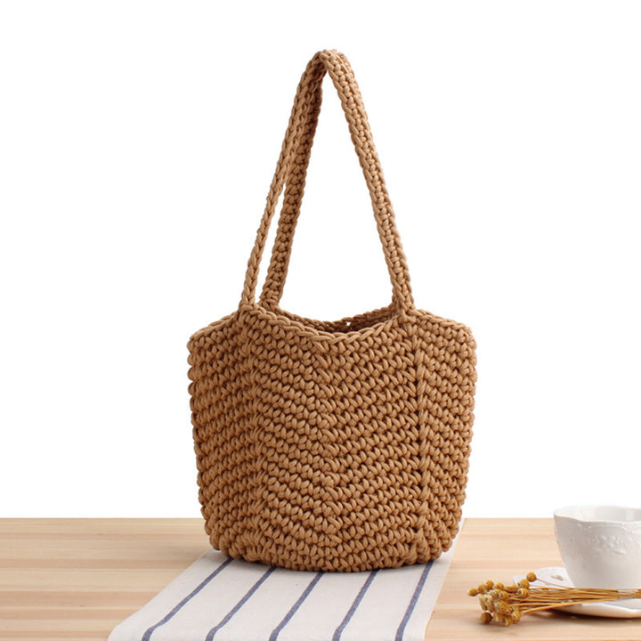 Handbag Made of Handcrafted Macrame with Textured Design Kalsten