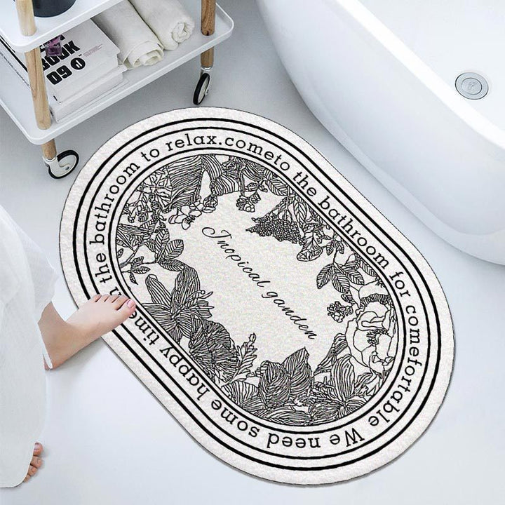 Floral Inspirational Welcome Mat