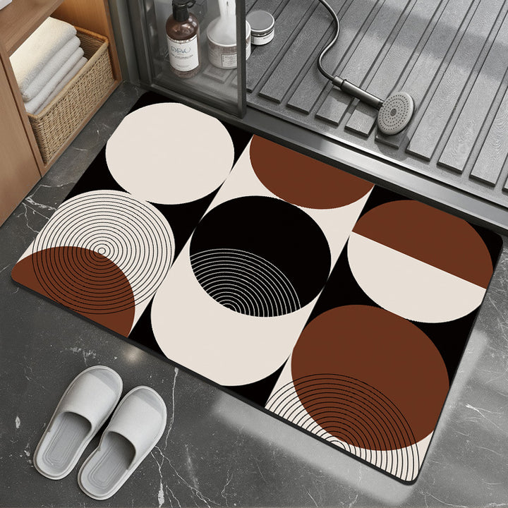 Modern Abstract Bath Mat Kalsten