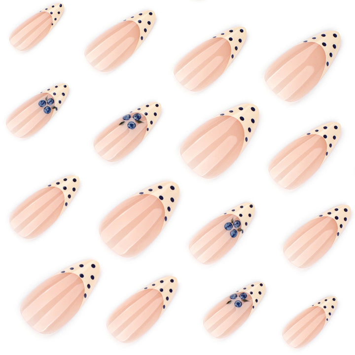 Artful Nail Extensions with Delicate Flower and Dot Design Kalsten