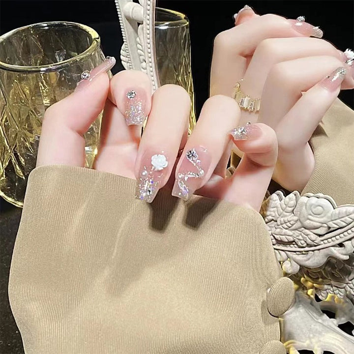 Artificial Art Fingernails with Pearl Design Kalsten