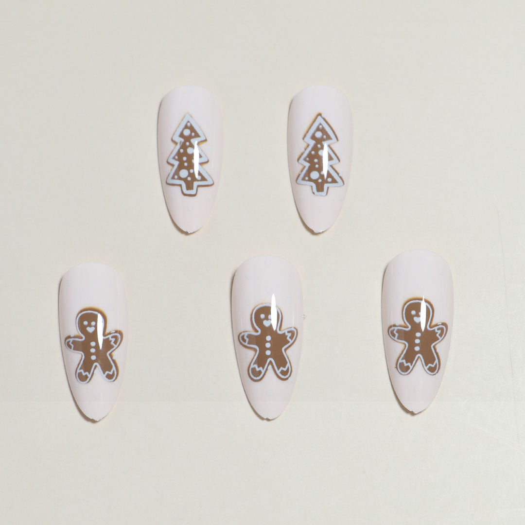 Artistic Press-On Nail Set with Fun Decorative Patterns Kalsten