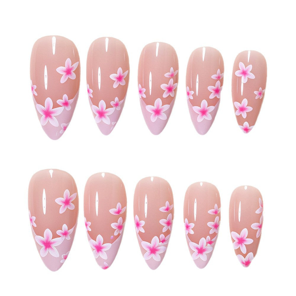 Floral Accent Stiletto Nail Art Set Kalsten