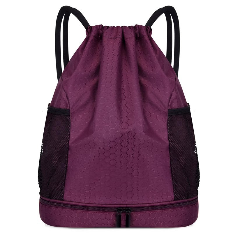 Lightweight Hexagonal Pattern Drawstring Backpack Kalsten