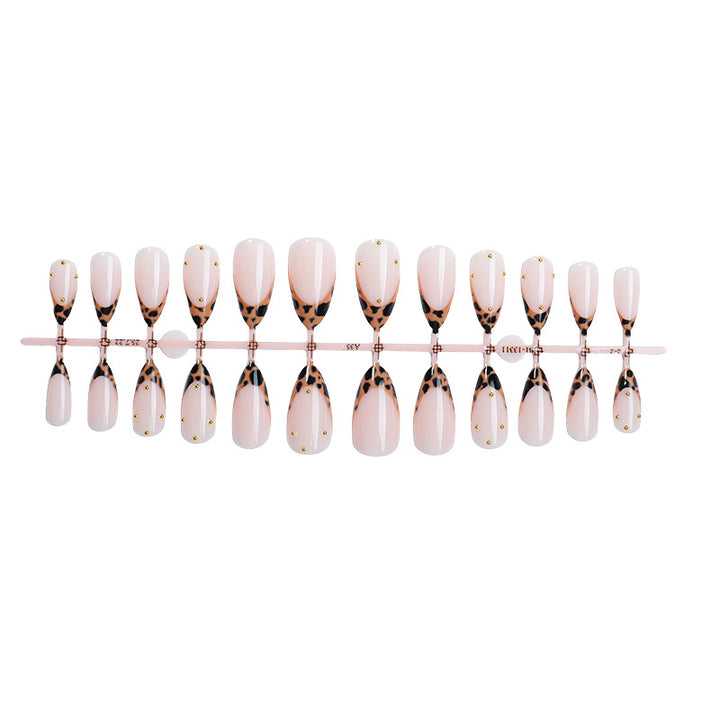 Stylish Faux Leopard Press-On Nails Kalsten