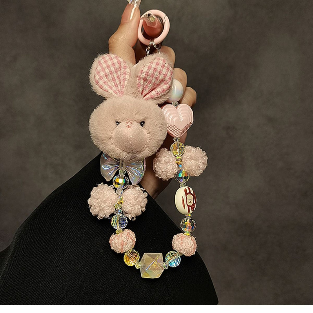 Cute Bunny-Themed Plush Charm Keychain Kalsten