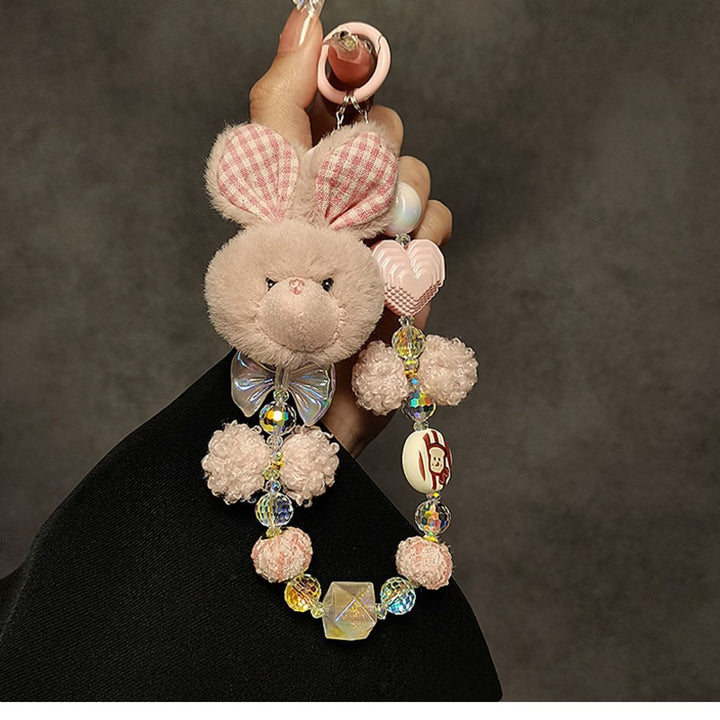 Cute Bunny-Themed Plush Charm Keychain Kalsten