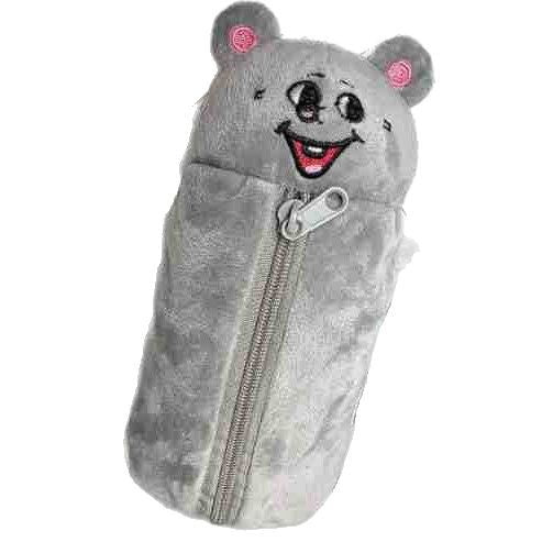 Plush Bear-Themed Pencil Pouch