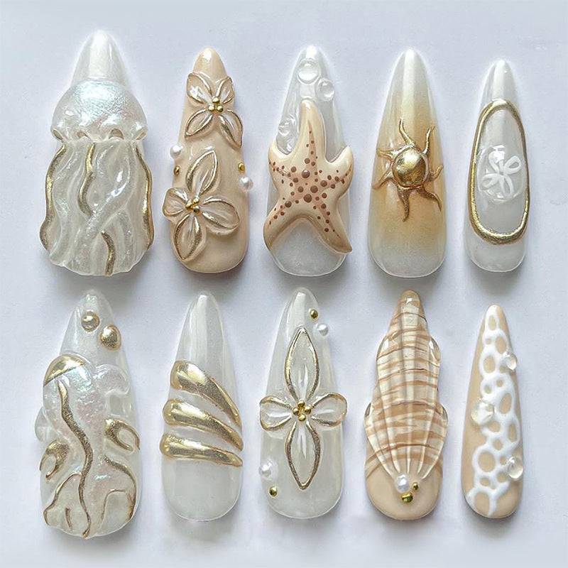 Romantic Kiss-Inspired Press-On Nail Art Set