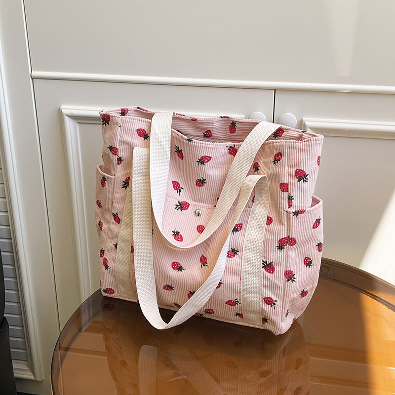 WoFloral Patterned Canvas Shopping Tote Bag Kalsten