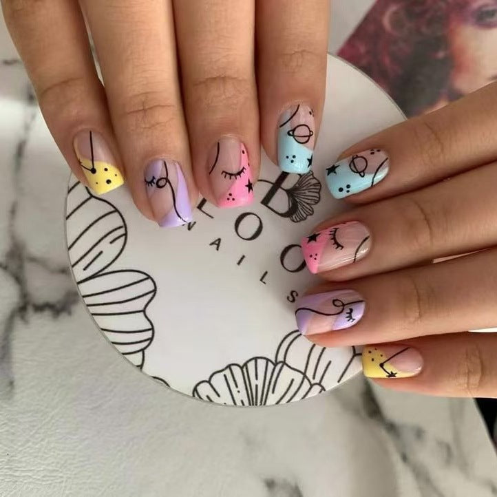 Art nail set with artistic motifs Kalsten