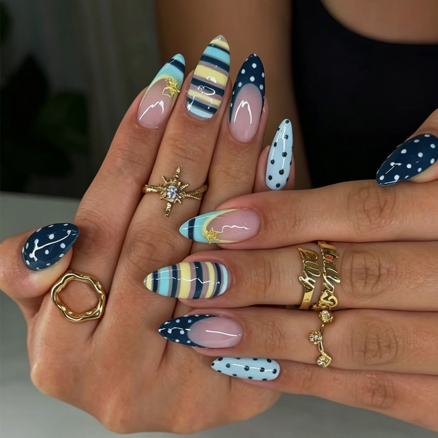 Trendy Pattern Press-On Nails Kalsten