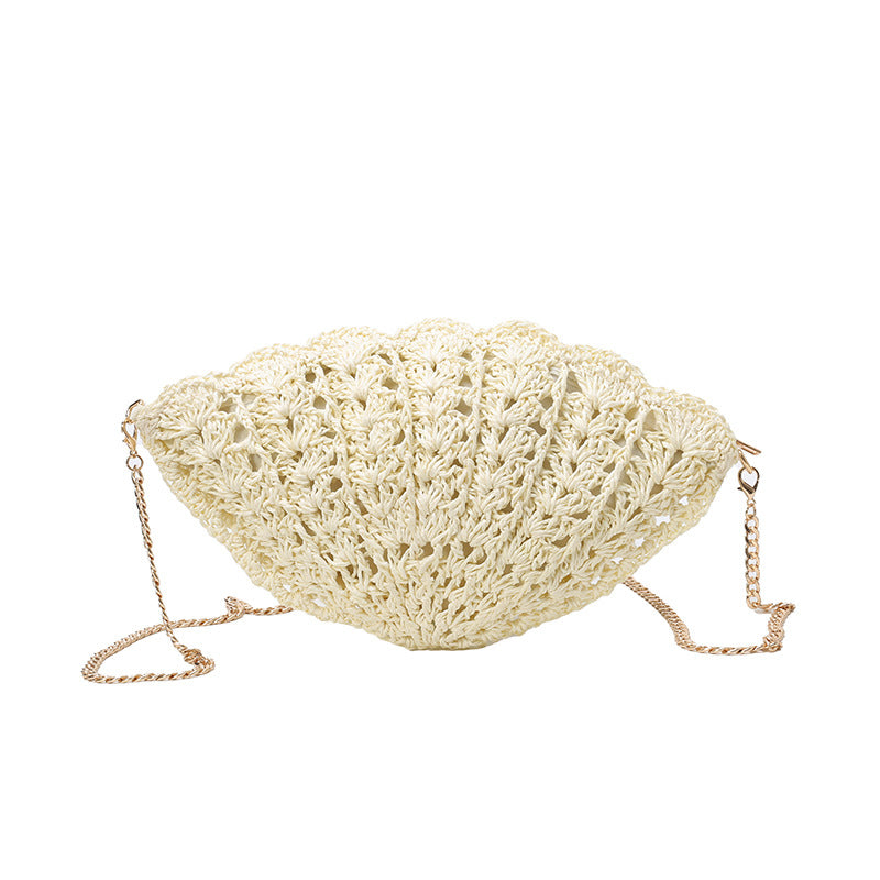 Elegant Crochet Shell-Shaped Handbag