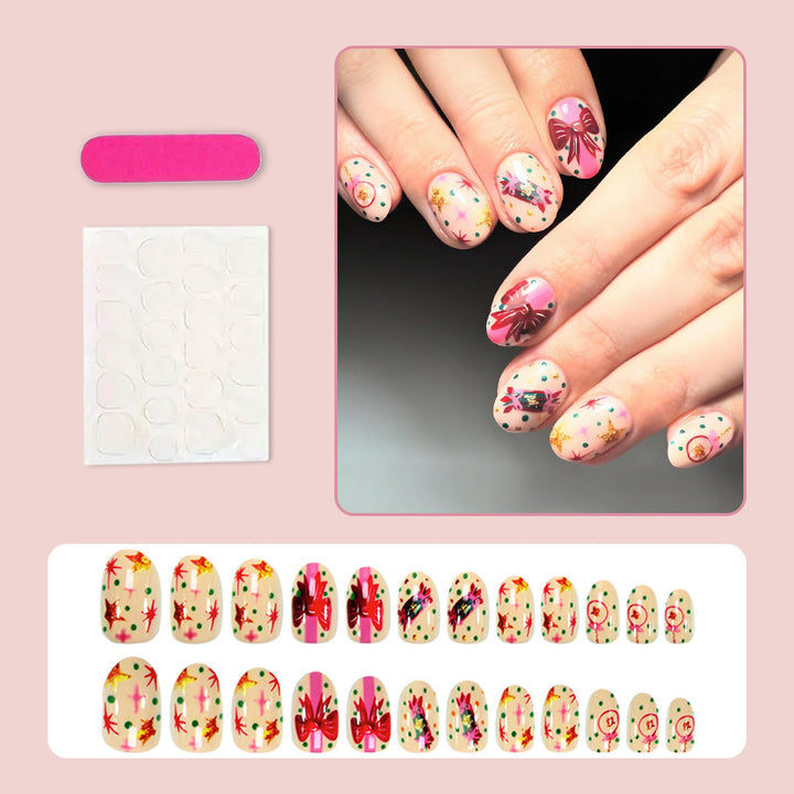 Nail art set with creative flower and dot designs Kalsten