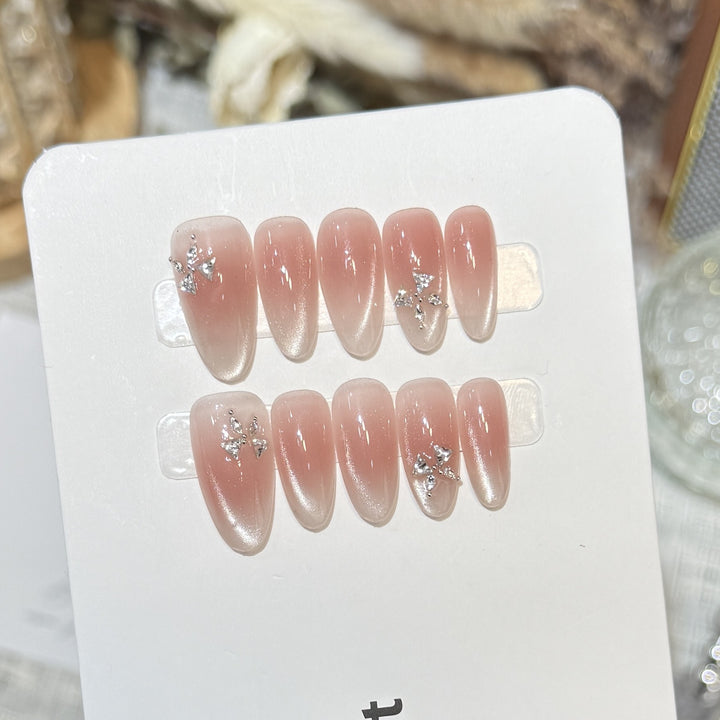 Ombre Glitter Press-On Nail Art Set Kalsten