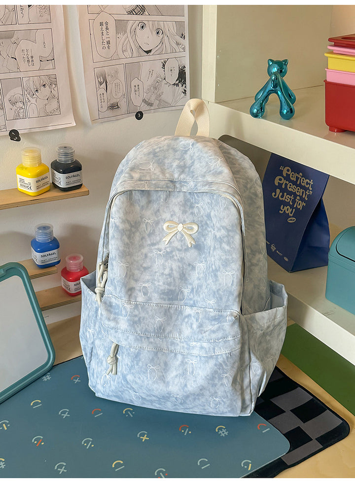 Whimsical Bow-Embellished Backpack Kalsten