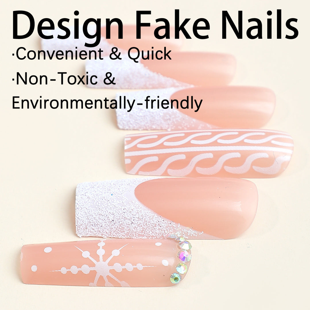 Artificial nail set with festive designs Kalsten